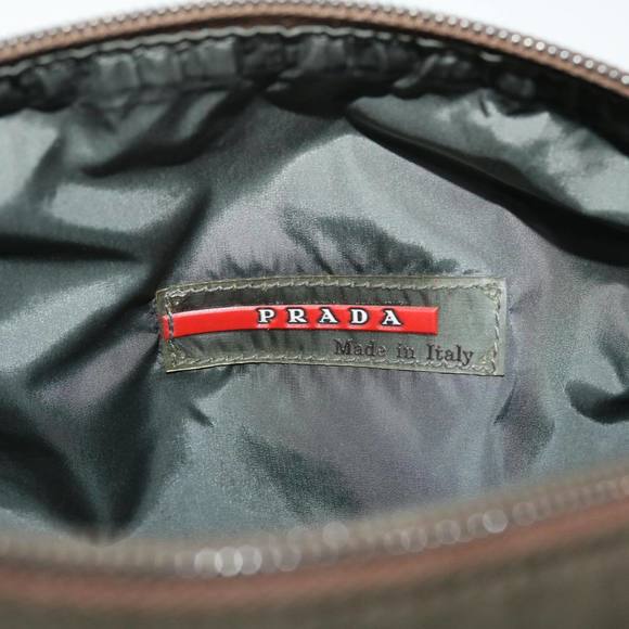 PRADA Sports Hand Bag Nylon Khaki Auth 51279 - Picture 10 of 16